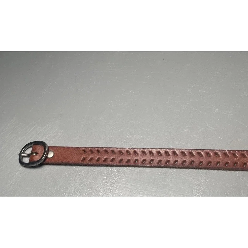 Gap Laser Cut leather belt women's size M